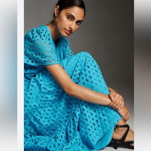 Anthropologie somerset maxi eyelet dress